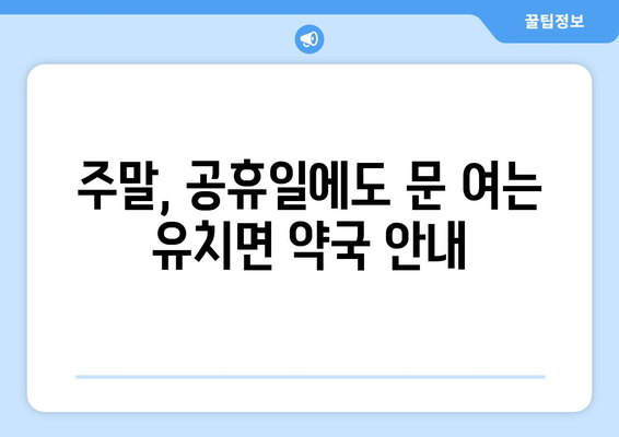 전라남도 장흥군 유치면 24시간 토요일 일요일 휴일 공휴일 야간 약국