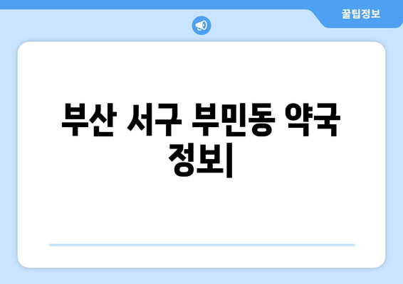 부산시 서구 부민동 24시간 토요일 일요일 휴일 공휴일 야간 약국