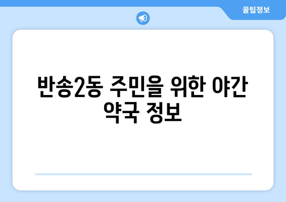 부산시 해운대구 반송2동 24시간 토요일 일요일 휴일 공휴일 야간 약국