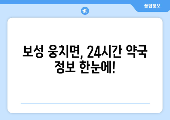 전라남도 보성군 웅치면 24시간 토요일 일요일 휴일 공휴일 야간 약국