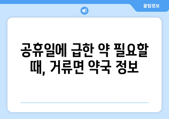 경상남도 고성군 거류면 24시간 토요일 일요일 휴일 공휴일 야간 약국