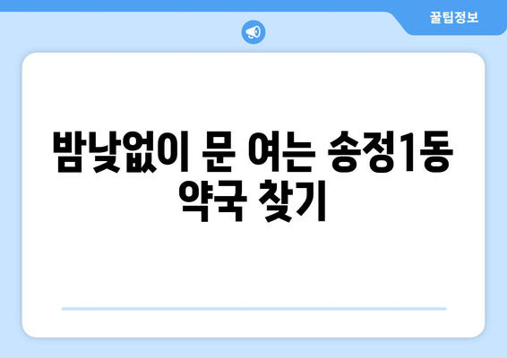 광주시 광산구 송정1동 24시간 토요일 일요일 휴일 공휴일 야간 약국