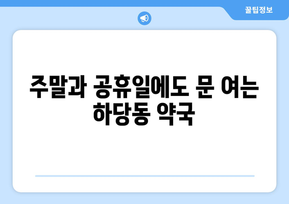 전라남도 목포시 하당동 24시간 토요일 일요일 휴일 공휴일 야간 약국