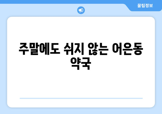 대전시 유성구 어은동 24시간 토요일 일요일 휴일 공휴일 야간 약국