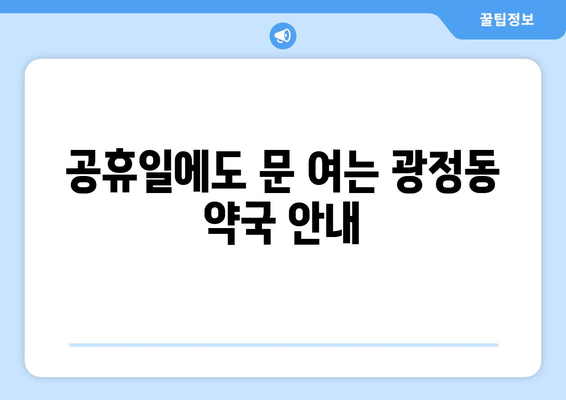 경기도 군포시 광정동 24시간 토요일 일요일 휴일 공휴일 야간 약국