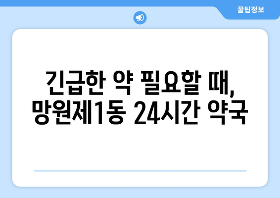 서울시 마포구 망원제1동 24시간 토요일 일요일 휴일 공휴일 야간 약국