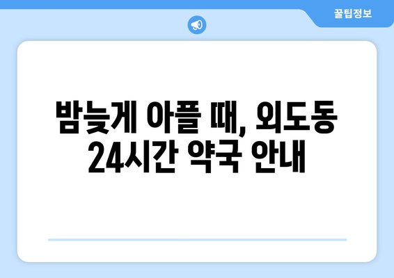 제주도 제주시 외도동 24시간 토요일 일요일 휴일 공휴일 야간 약국