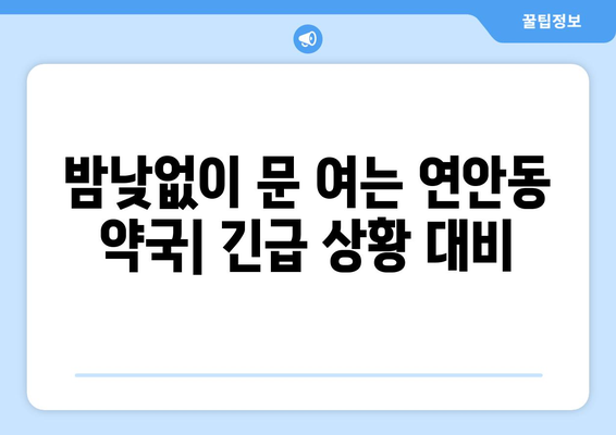 인천시 중구 연안동 24시간 토요일 일요일 휴일 공휴일 야간 약국