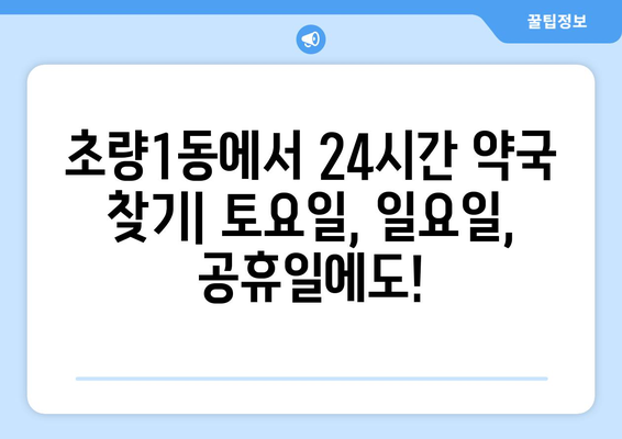 부산시 동구 초량1동 24시간 토요일 일요일 휴일 공휴일 야간 약국