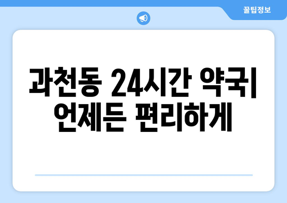 경기도 과천시 과천동 24시간 토요일 일요일 휴일 공휴일 야간 약국