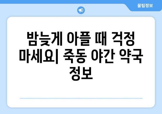 대전시 유성구 죽동 24시간 토요일 일요일 휴일 공휴일 야간 약국