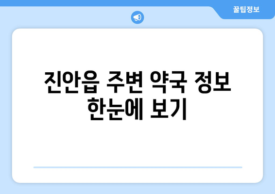 전라북도 진안군 진안읍 24시간 토요일 일요일 휴일 공휴일 야간 약국