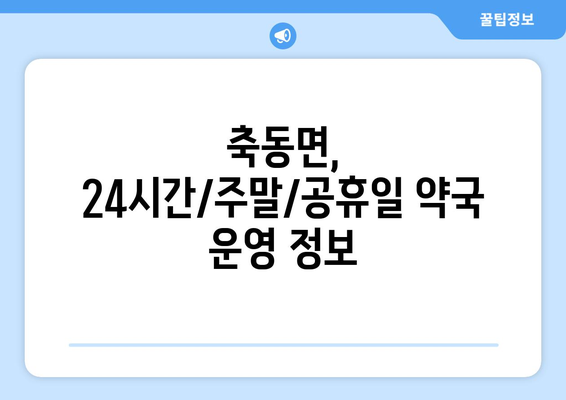 경상남도 사천시 축동면 24시간 토요일 일요일 휴일 공휴일 야간 약국