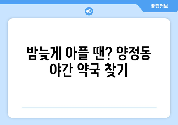 울산시 북구 양정동 24시간 토요일 일요일 휴일 공휴일 야간 약국