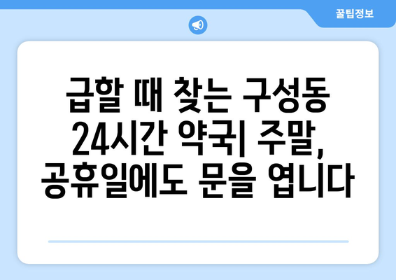 대전시 유성구 구성동 24시간 토요일 일요일 휴일 공휴일 야간 약국