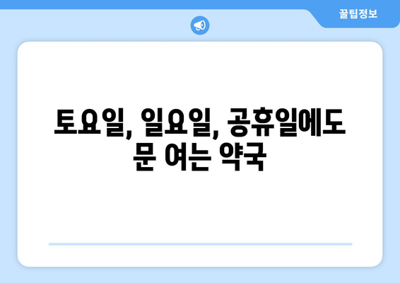 인천시 부평구 십정2동 24시간 토요일 일요일 휴일 공휴일 야간 약국