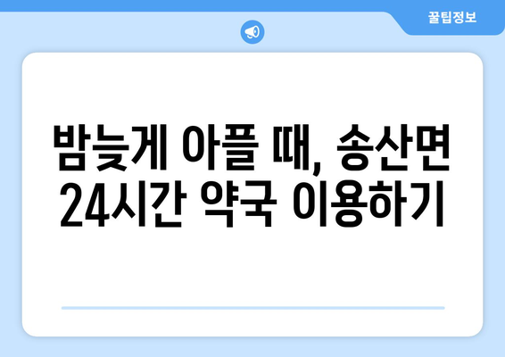 충청남도 당진시 송산면 24시간 토요일 일요일 휴일 공휴일 야간 약국