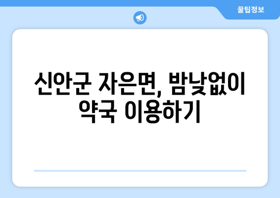 전라남도 신안군 자은면 24시간 토요일 일요일 휴일 공휴일 야간 약국