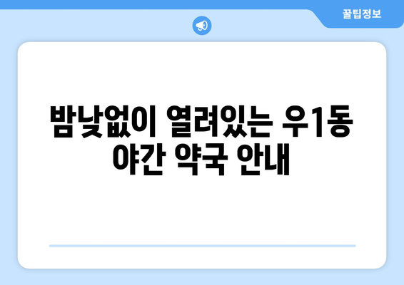 부산시 해운대구 우1동 24시간 토요일 일요일 휴일 공휴일 야간 약국