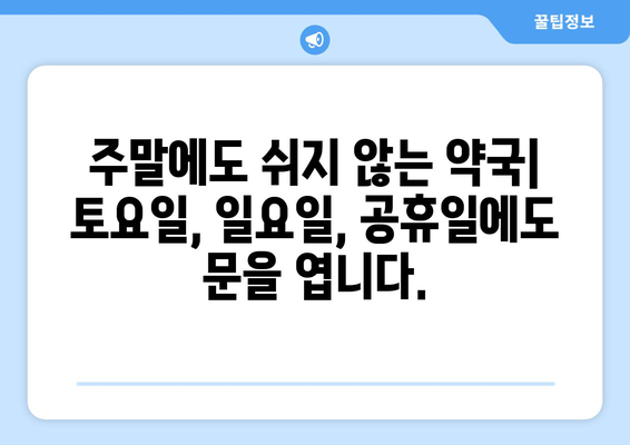 서울시 강동구 성내제3동 24시간 토요일 일요일 휴일 공휴일 야간 약국