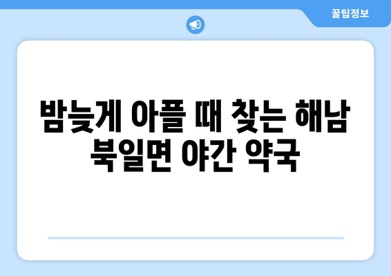 전라남도 해남군 북일면 24시간 토요일 일요일 휴일 공휴일 야간 약국