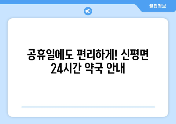 충청남도 당진시 신평면 24시간 토요일 일요일 휴일 공휴일 야간 약국