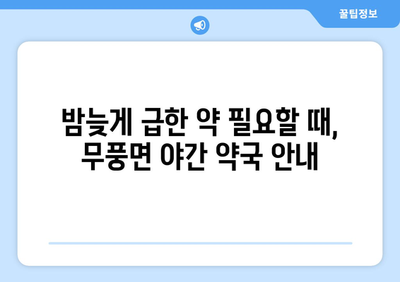 전라북도 무주군 무풍면 24시간 토요일 일요일 휴일 공휴일 야간 약국