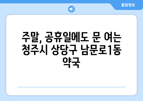 충청북도 청주시 상당구 남문로1동 24시간 토요일 일요일 휴일 공휴일 야간 약국