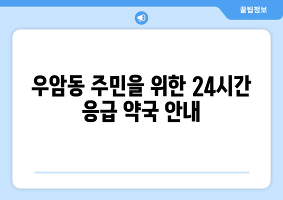 부산시 남구 우암동 24시간 토요일 일요일 휴일 공휴일 야간 약국