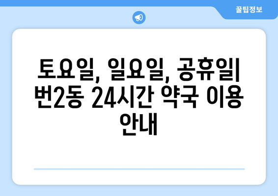 서울시 강북구 번2동 24시간 토요일 일요일 휴일 공휴일 야간 약국