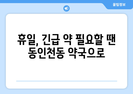 인천시 중구 동인천동 24시간 토요일 일요일 휴일 공휴일 야간 약국