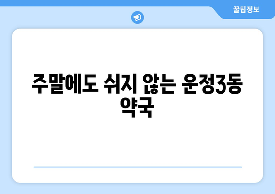 경기도 파주시 운정3동 24시간 토요일 일요일 휴일 공휴일 야간 약국