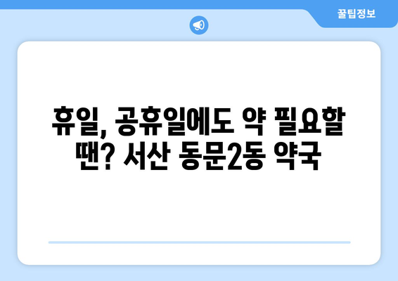 충청남도 서산시 동문2동 24시간 토요일 일요일 휴일 공휴일 야간 약국